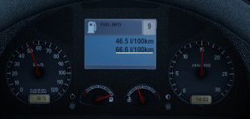 Fuel consumption in 9th gear / Euro Truck Simulator 2